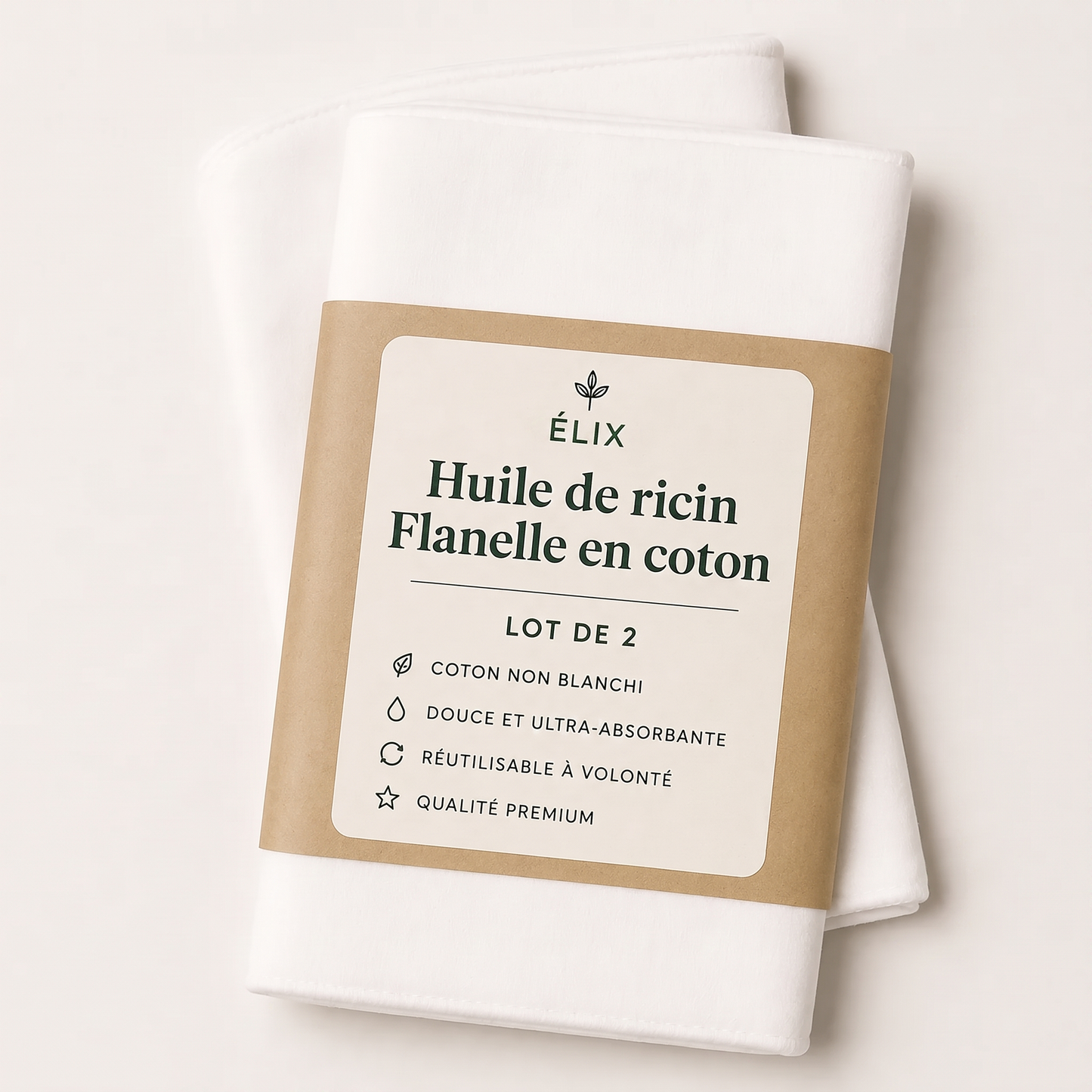 Compresse coton bio Élix (x2) – Gardez toujours une ceinture propre